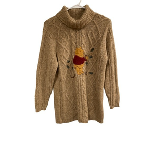 Vintage Disney Store Winnie the Pooh‎ Silk Mohair Blend Turtleneck Sweater - S